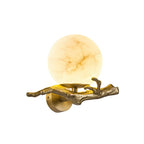 Wall Sconce | Alabaster Shade & Brass Body | Ø 30 cm