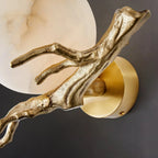 Wall Sconce | Alabaster Shade & Brass Body | Ø 30 cm