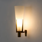 Wall Sconce | Antique Brass & Glass | 35 cm Height