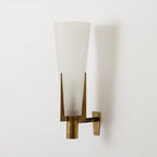 Wall Sconce | Antique Brass & Glass | 35 cm Height