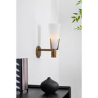 Wall Sconce | Antique Brass & Glass | 35 cm Height
