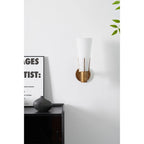 Wall Sconce | Antique Brass & Glass | 35 cm Height