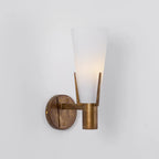 Wall Sconce | Antique Brass & Glass Shade | 35 cm Height