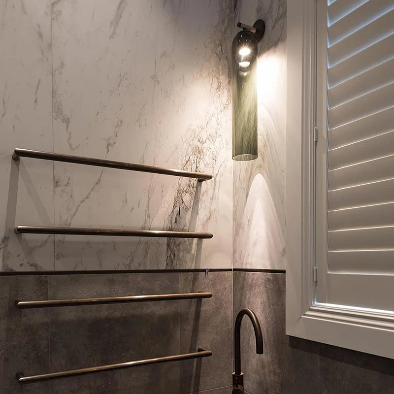 Wall Sconce | Art Glass & Metal | 10 x 48 cm