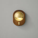 Wall Sconce | Ash Wood & Brass Shade | Compact Accent Lighting