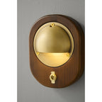 Wall Sconce | Ash Wood & Brass Shade | Compact Accent Lighting