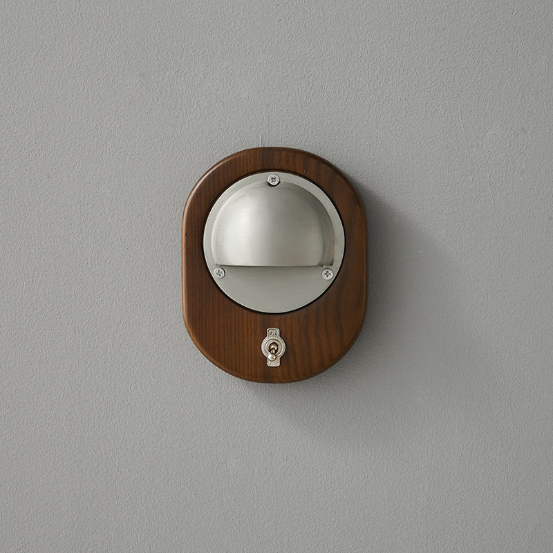 Wall Sconce | Ash Wood & Brass Shade | Compact Accent Lighting
