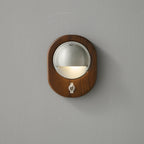 Wall Sconce | Ash Wood & Brass Shade | Compact Accent Lighting