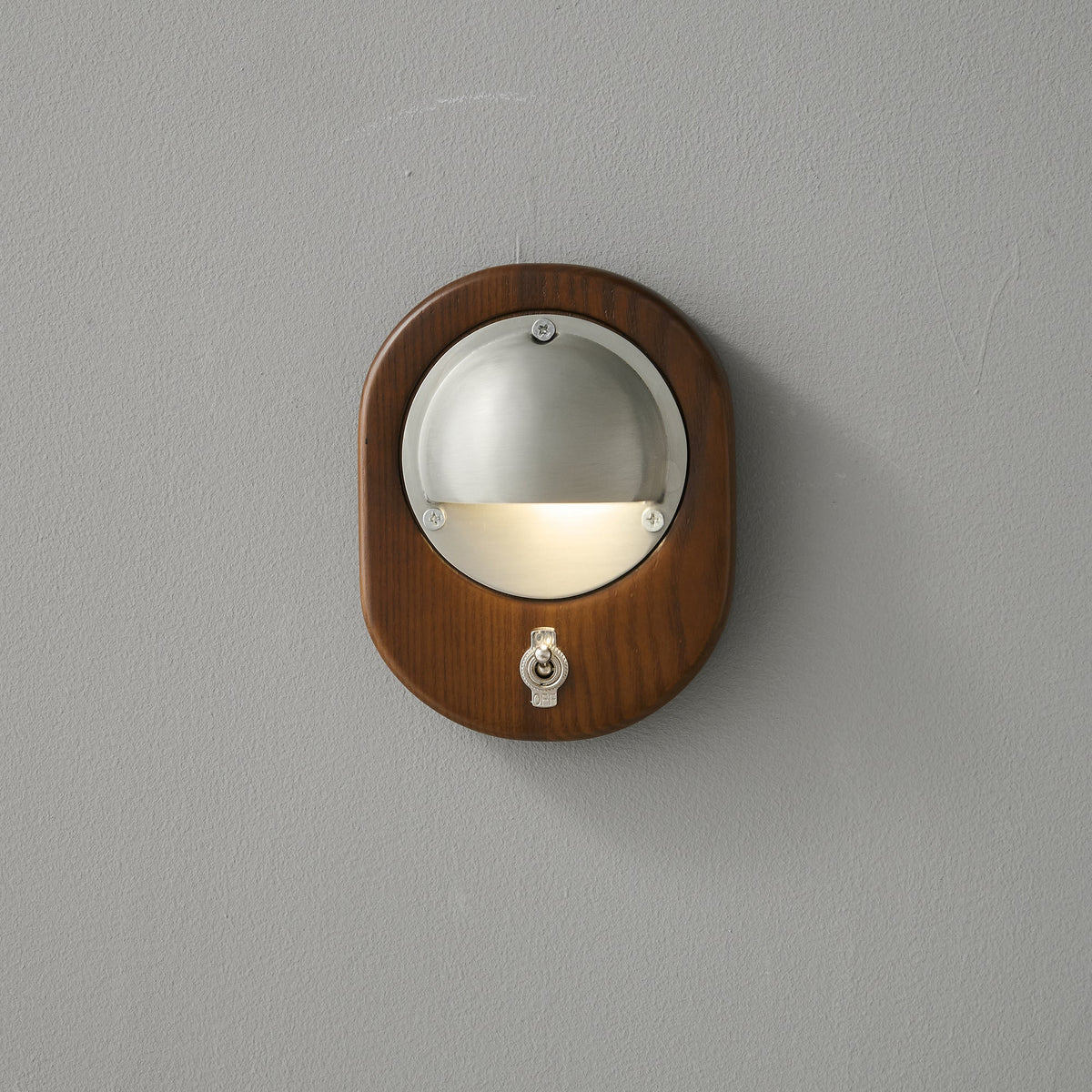 Wall Sconce | Ash Wood & Brass Shade | Compact Accent Lighting