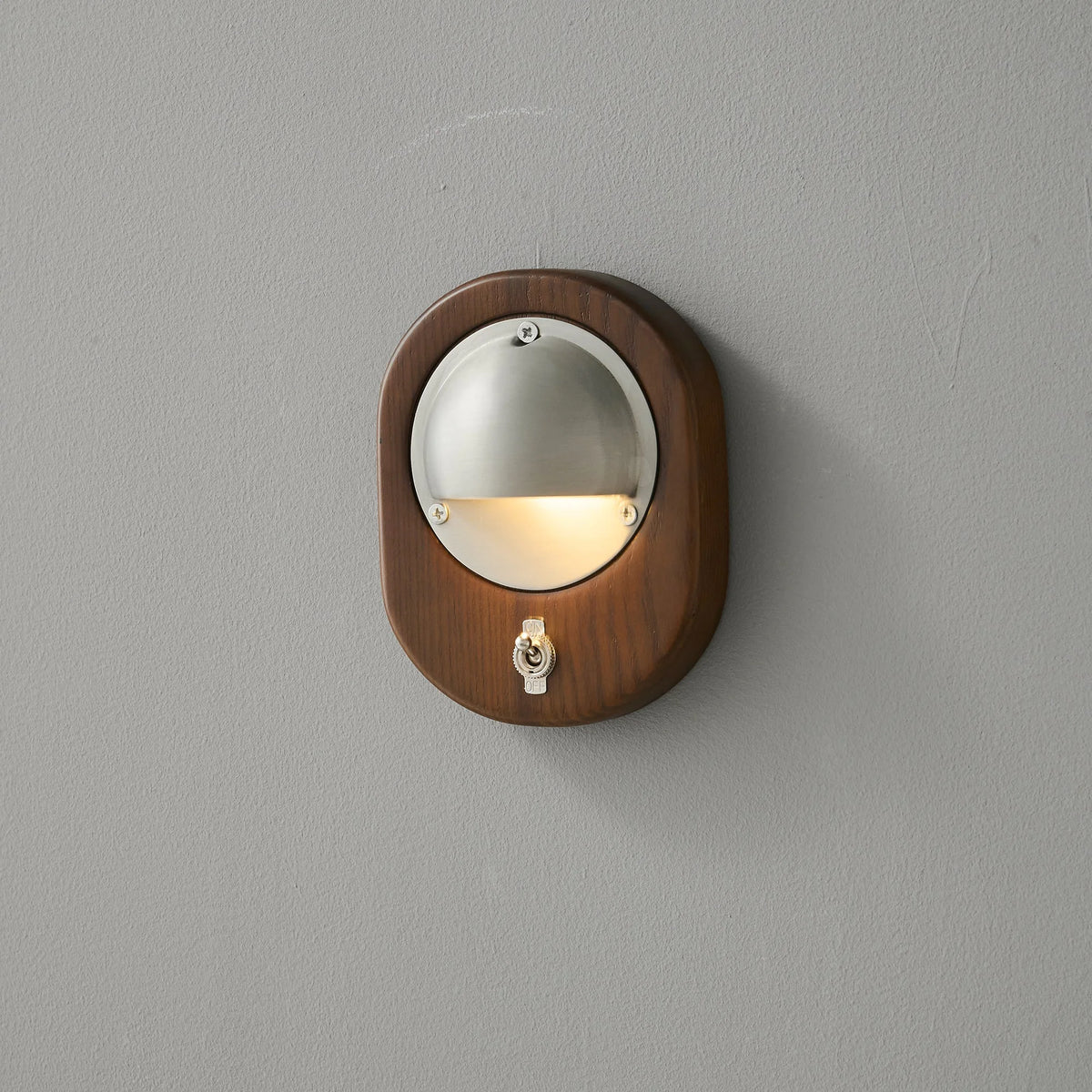 Wall Sconce | Ash Wood & Brass Shade | Compact Accent Lighting