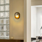 Wall Sconce | Ash Wood & Brass Shade | Compact Accent Lighting