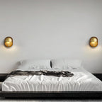 Wall Sconce | Ash Wood & Brass Shade | Compact Accent Lighting