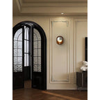 Wall Sconce | Ash Wood & Brass Shade | Compact Accent Lighting