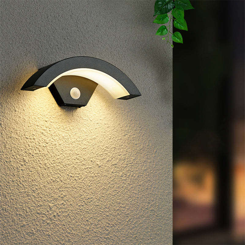 Wall Sconce | Black Metal & Acrylic Warm White LED Bulb Included | IP65