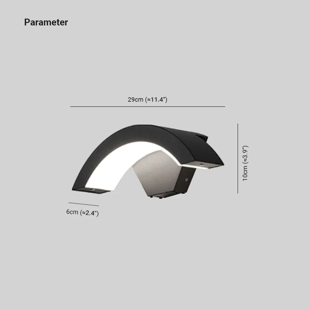 Wall Sconce | Black Metal & Acrylic Warm White LED Bulb Included | IP65