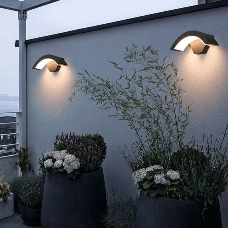 Wall Sconce | Black Metal & Acrylic Warm White LED Bulb Included | IP65