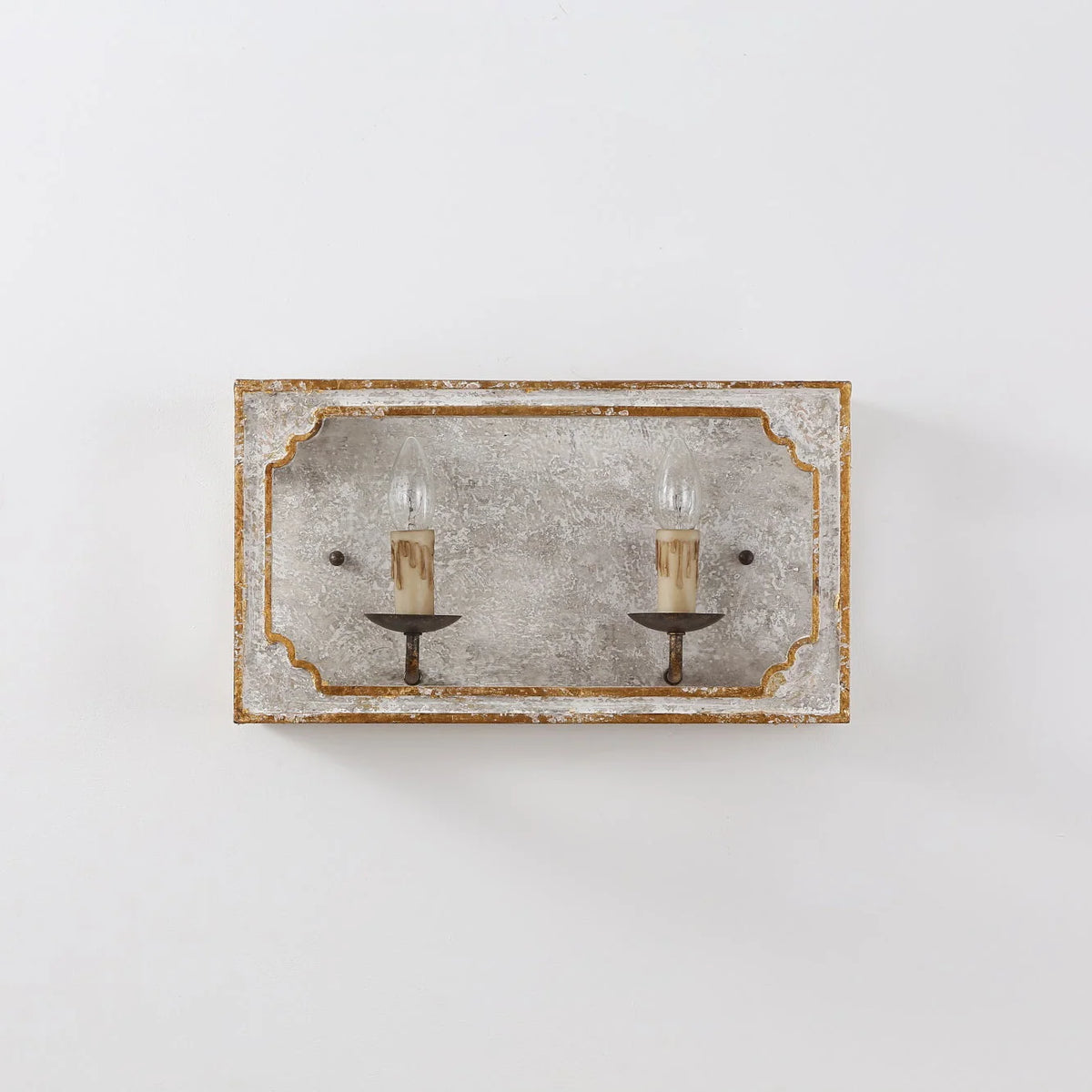 Wall Sconce | Boho Rustic Cube | Wood Body & Metal Arm