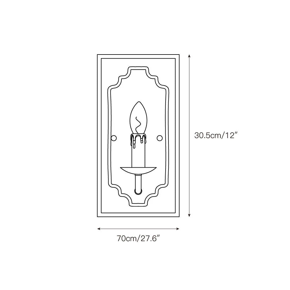 Wall Sconce | Boho Rustic Cube | Wood Body & Metal Arm