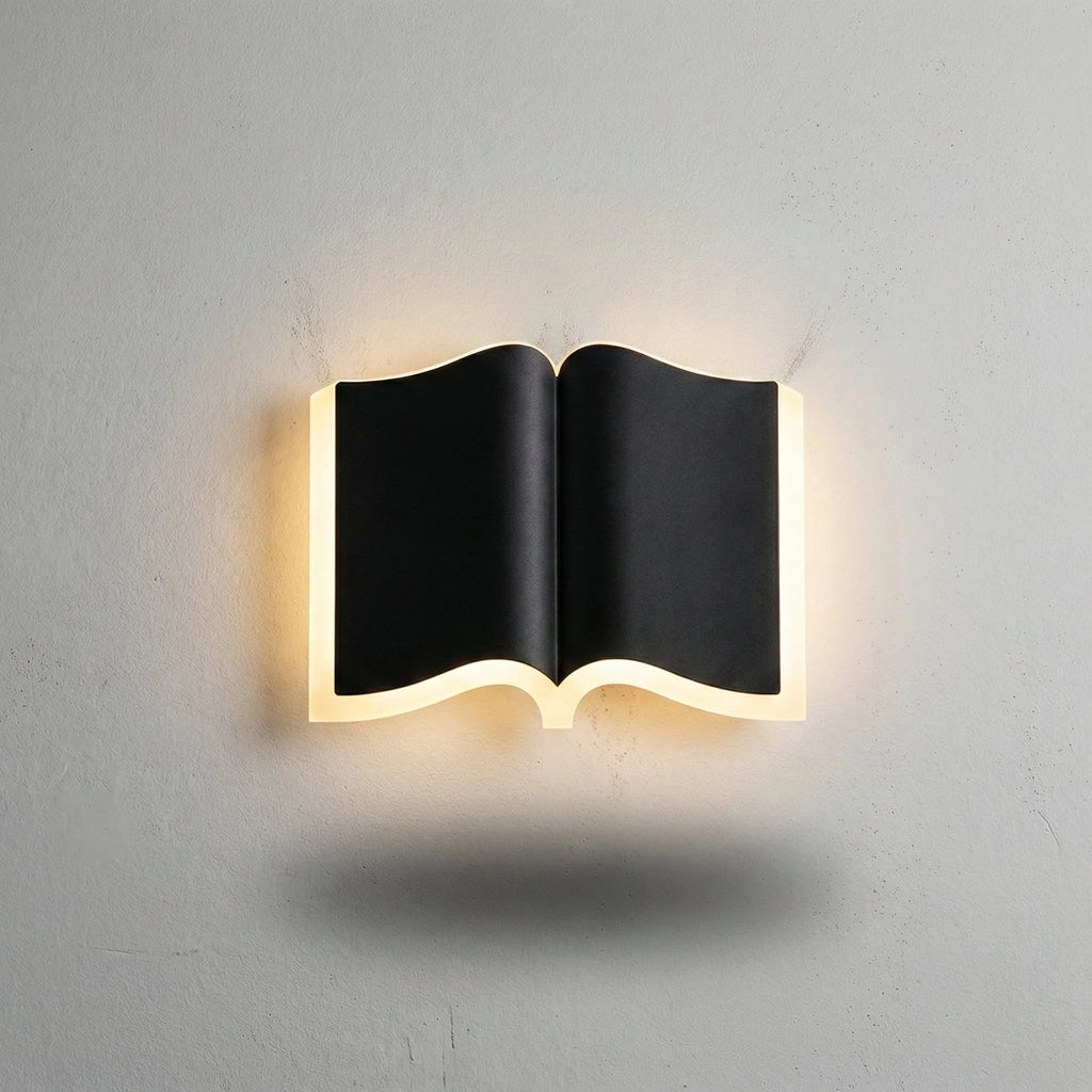 Wall Sconce | Book-Shaped Warm LED Iron & Acrylic