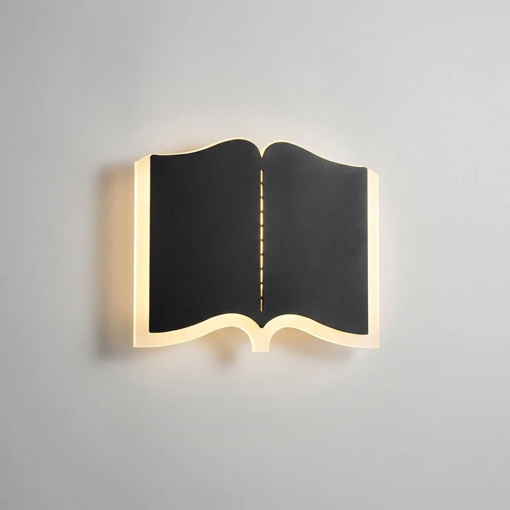 Wall Sconce | Book-Shaped Warm LED Iron & Acrylic