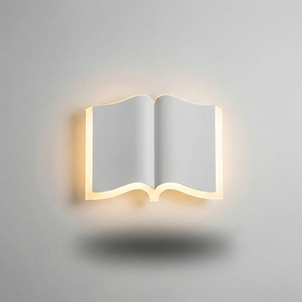 Wall Sconce | Book-Shaped Warm LED Iron & Acrylic