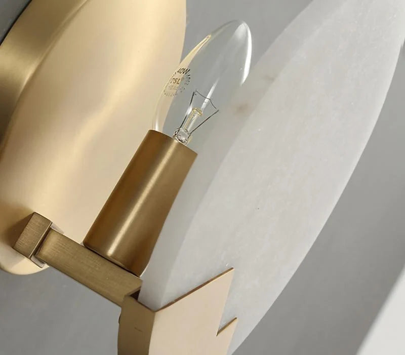 Wall Sconce | Brass & Alabaster | Soft Ambient Glow