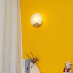 Wall Sconce | Brass & Alabaster | Soft Ambient Glow