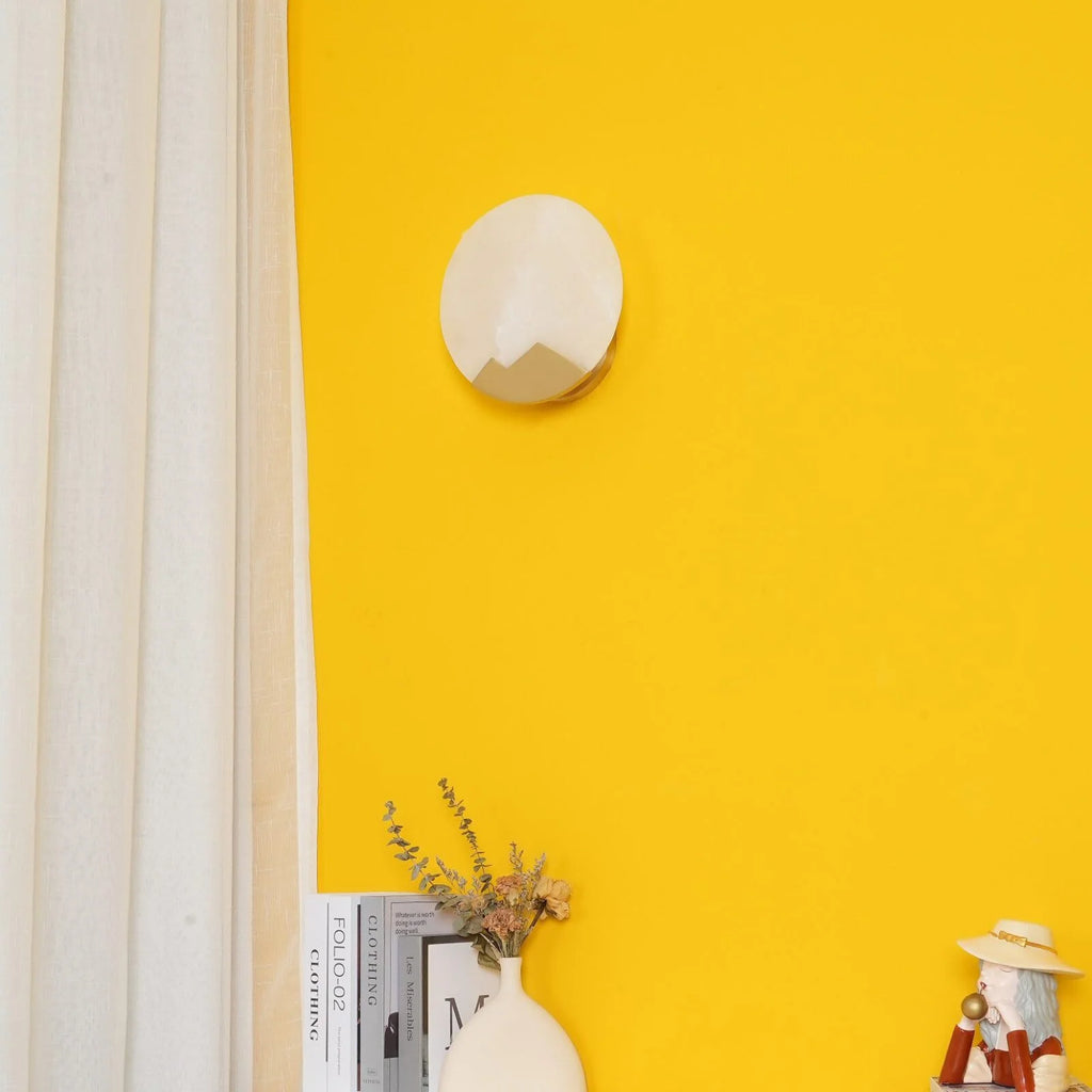 Wall Sconce | Brass & Alabaster | Soft Ambient Glow
