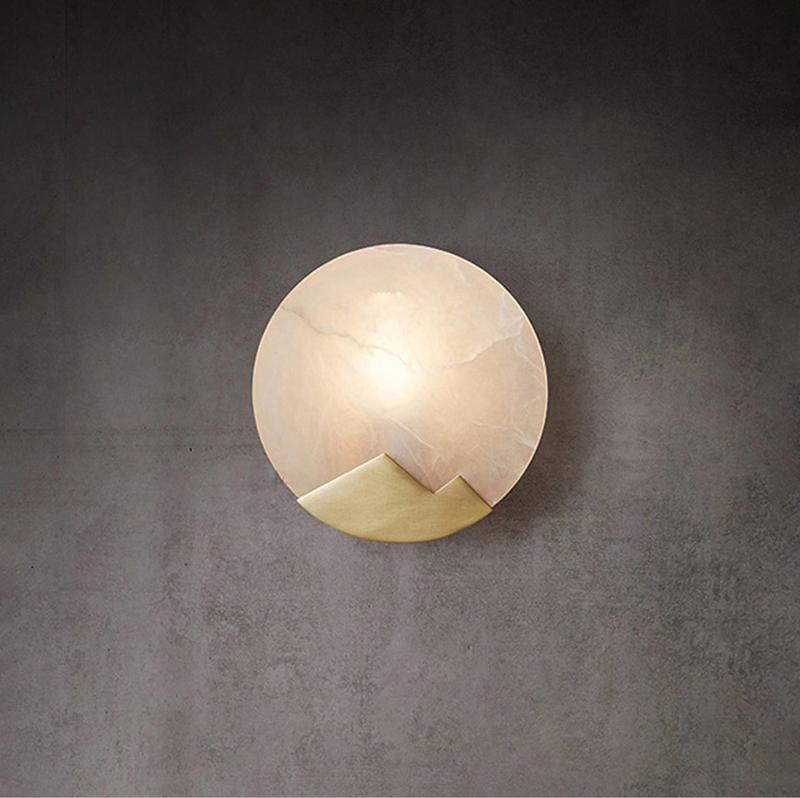 Wall Sconce | Brass & Alabaster | Soft Ambient Glow