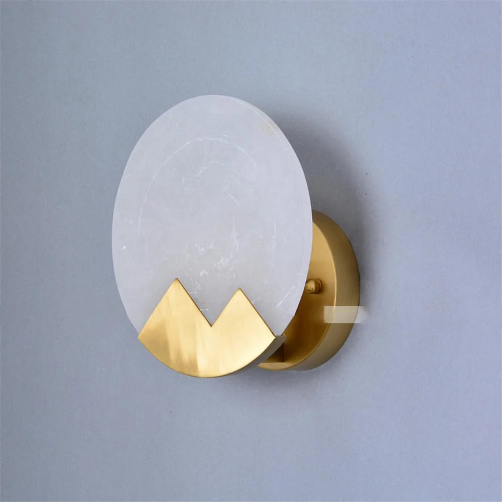 Wall Sconce | Brass & Alabaster | Soft Ambient Glow