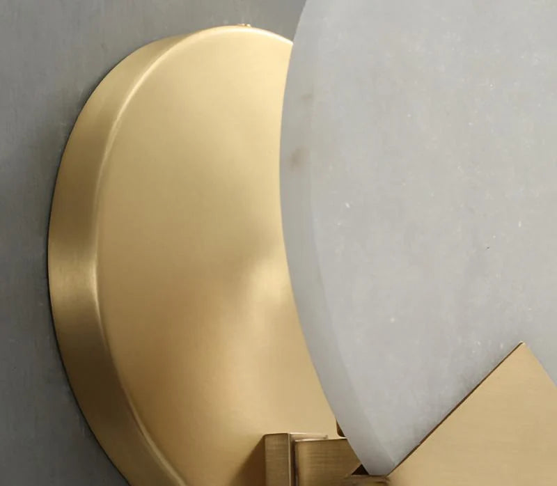 Wall Sconce | Brass & Alabaster | Soft Ambient Glow