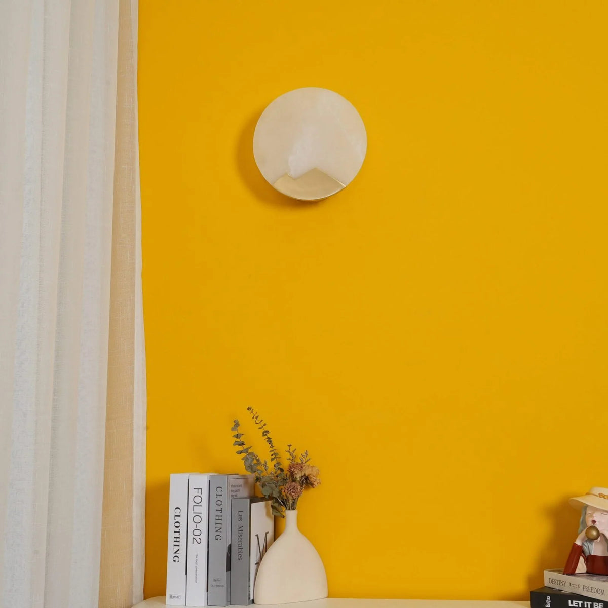 Wall Sconce | Brass & Alabaster | Soft Ambient Glow