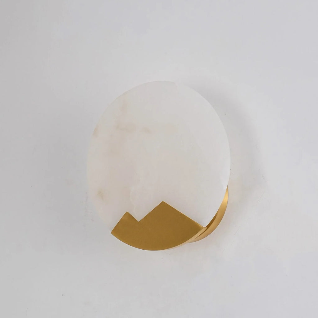 Wall Sconce | Brass & Alabaster | Soft Ambient Glow