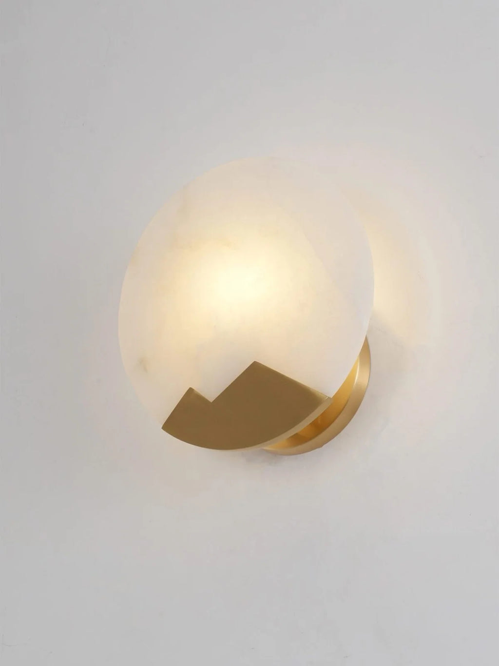 Wall Sconce | Brass & Alabaster | Soft Ambient Glow
