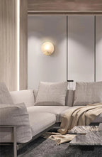 Wall Sconce | Brass & Alabaster | Soft Ambient Glow
