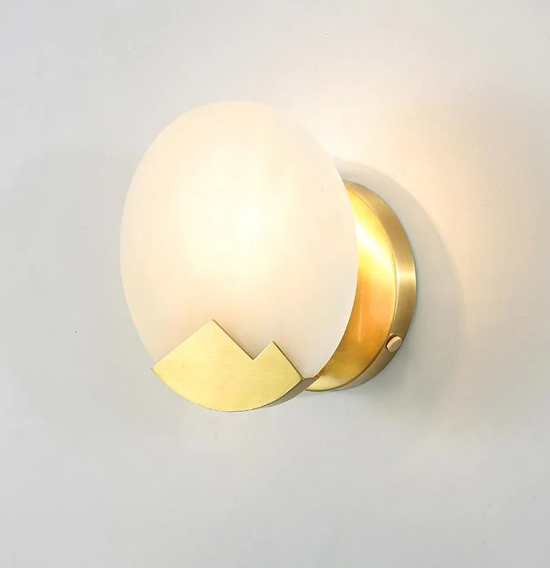 Wall Sconce | Brass & Alabaster | Soft Ambient Glow