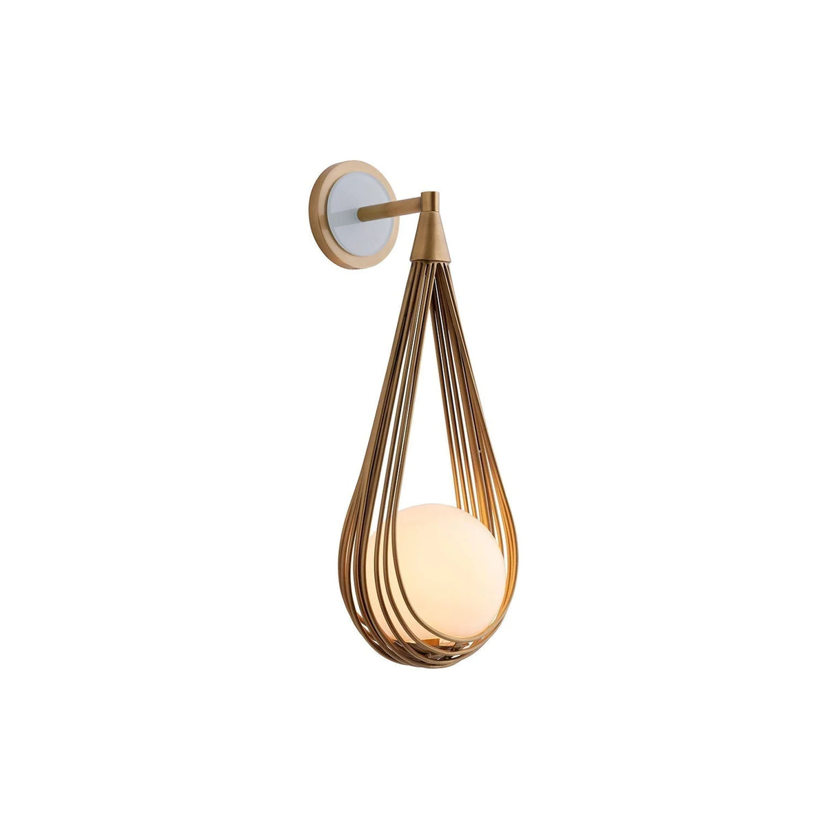 Wall Sconce | Brass Body & Glass Shade