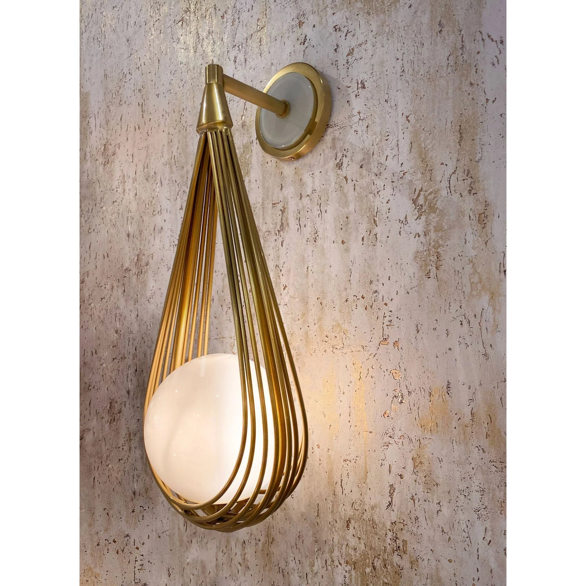 Wall Sconce | Brass Body & Glass Shade