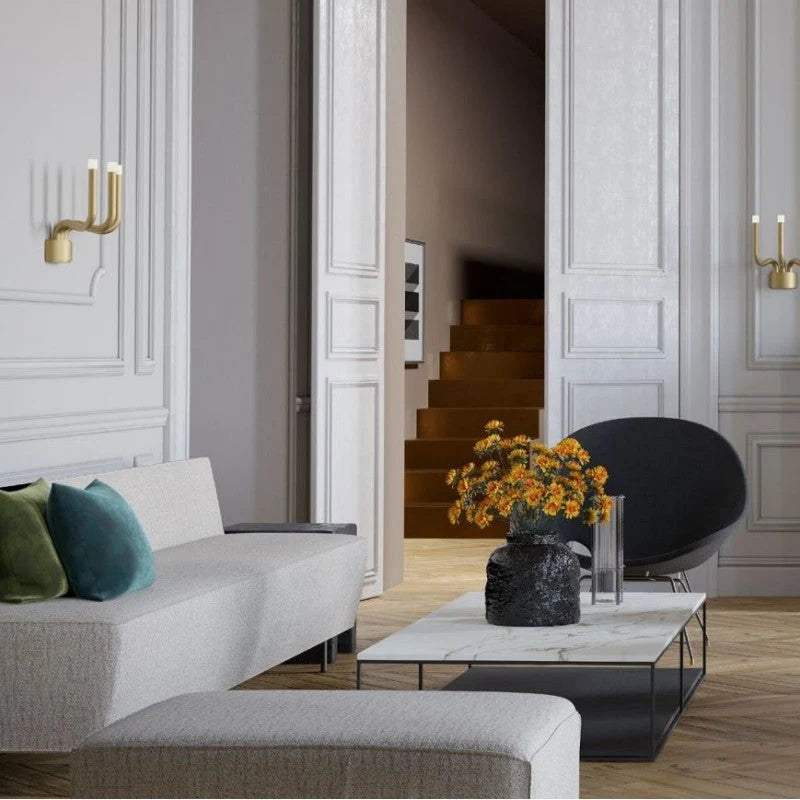 Wall Sconce | Brass Body & Perspex Shade | Integrated LED