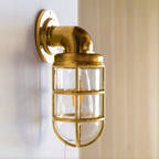 Wall Sconce | Brass & Clear Glass | Indoor & Covered Outdoor Use