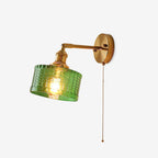 Wall Sconce | Brass & Glass Shade | Hardwired