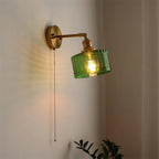 Wall Sconce | Brass & Glass Shade | Hardwired
