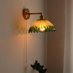 Wall Sconce | Brass & Glass Shade | Hardwired