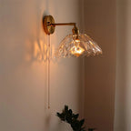 Wall Sconce | Brass & Glass Shade | Hardwired