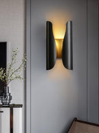 Wall Sconce | Brushed Brass & Aged Black | E27 Bulb Compatible