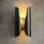 Wall Sconce | Brushed Brass & Aged Black | E27 Bulb Compatible