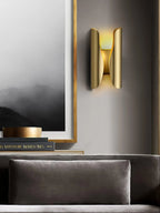 Wall Sconce | Brushed Brass & Aged Black | E27 Bulb Compatible