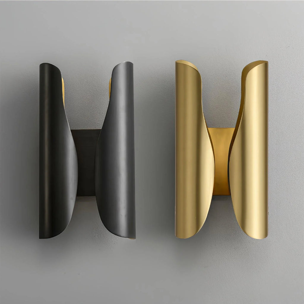 Wall Sconce | Brushed Brass & Aged Black | E27 Bulb Compatible