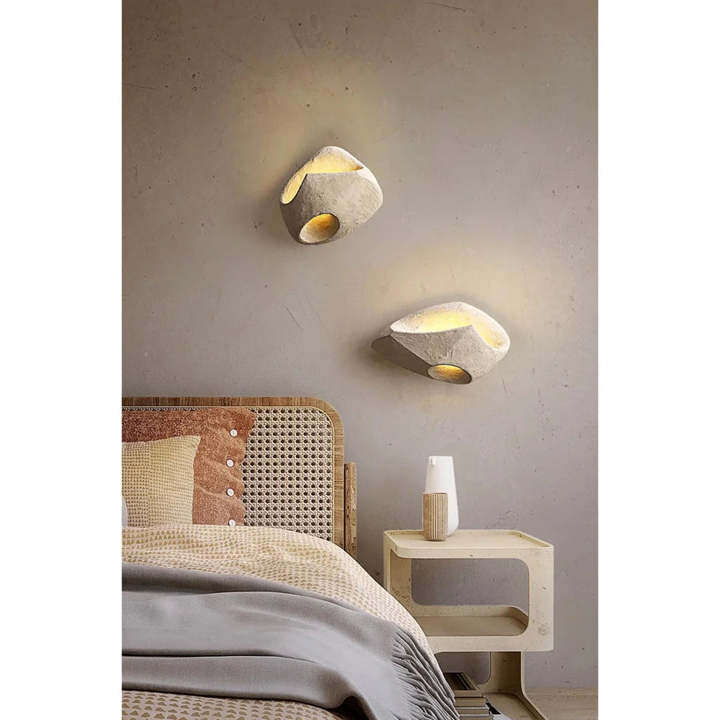 Wall Sconce | Cement Hollow Sculptural & E14 Socket | Multiple Sizes
