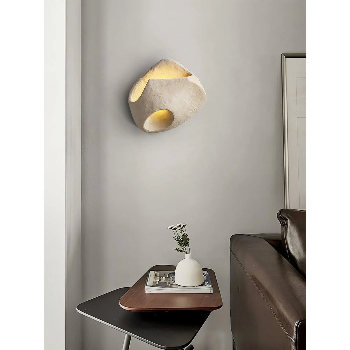 Wall Sconce | Cement Hollow Sculptural & E14 Socket | Multiple Sizes
